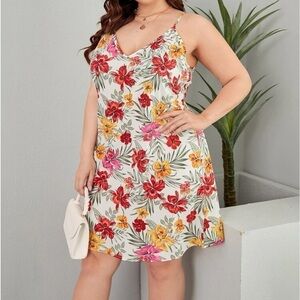 Casual Bohemian Floral Print Cami Dress